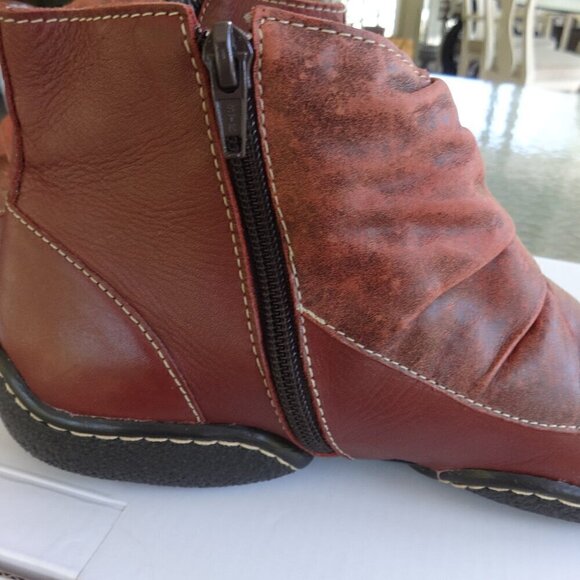 J.gean Brazian leather women's ankle boots side zip padded insole size 7-71/2 US - Picture 11 of 16